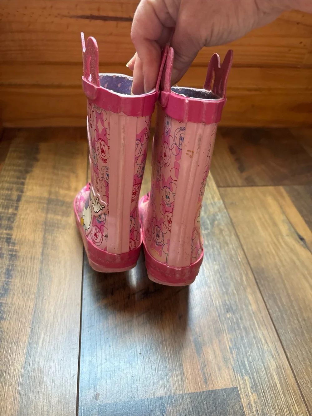 Disney Minnie Mouse pink rain boots toddler size 5/6